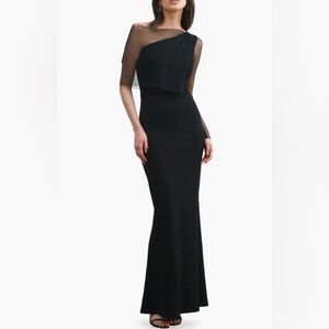 Marcella Valeria Gown Black One Shoulder XL NWT